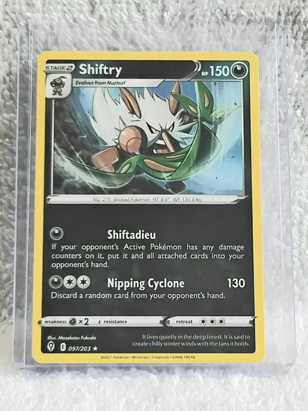 5/$20 Mint 2021 Pokemon Shiftry Rare Card 097/203!!